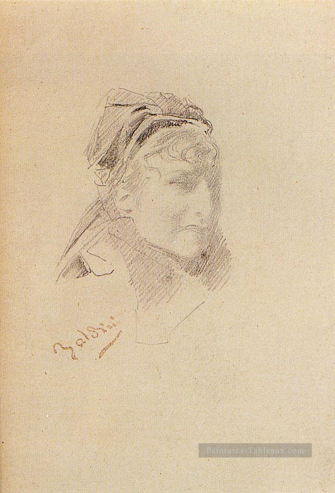 Portrait de Sarah Bernhardt genre Giovanni Boldini Peintures à l'huile